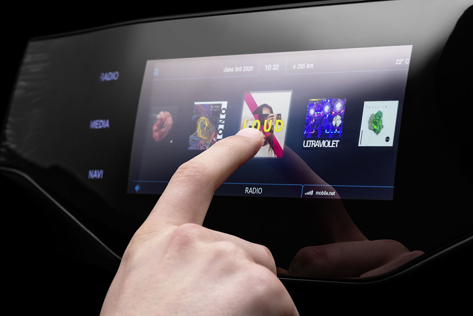 Fahrzeug-Panel mit HMI-Dashboard