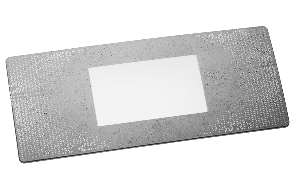 Touch-Display-Rahmen mit Beton-Oberflächenveredelung