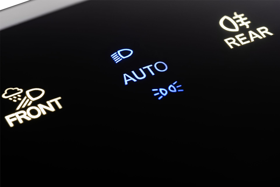 Hinterleuchtete Informationsanzeige